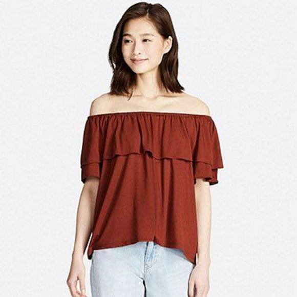 Uniqlo 2Way short sleeve ruffle off should… - Picture 6 of 6